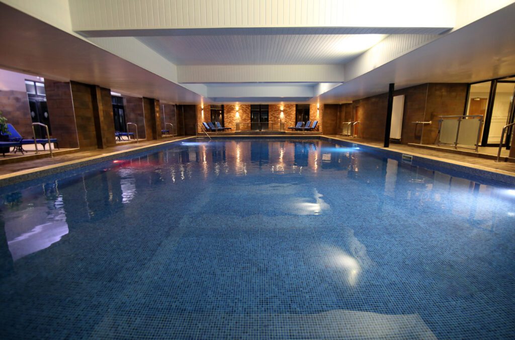 20 metre indoor heated swimming pool lengthways