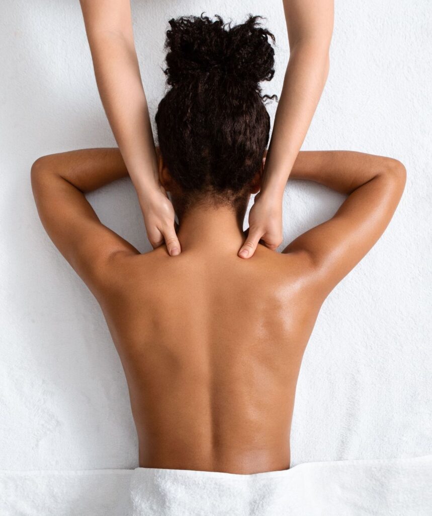Relaxing massage therapy at Old Thorns golf and spa resort.